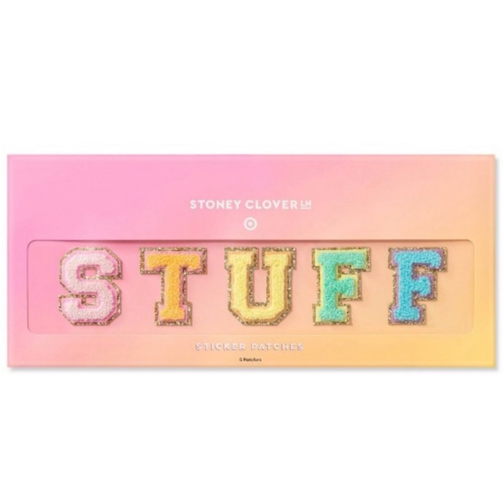 NWT, Stoney Clover x Target “Stuff” letter patches, available, ships w/in 24 hr